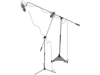Neuman U47 Microphone 3D Model preview