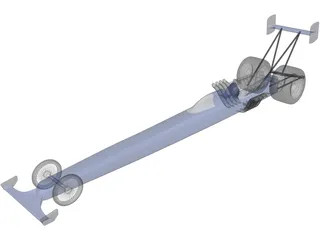 Top Fuel Dragster 3D Model preview