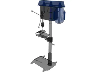 Pillar Drill 3D Model preview