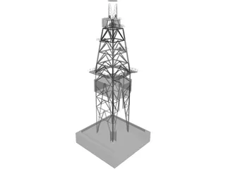 Drill Rig 3D Model preview