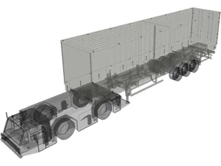 Airplane Truck 3D Model preview