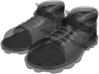 Outdoor Trekking Shoes 3D Model preview