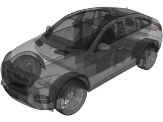 Mercedes-Benz GLE Coupe (2016) 3D Model preview