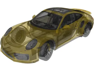 Porsche 911 Turbo S (2016) 3D Model preview