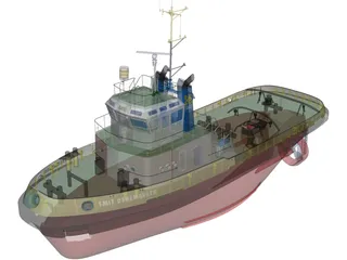 Tug Boat 3D Model preview