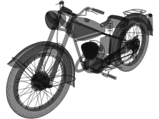 BSA Bantam D1 (1948) 3D Model preview