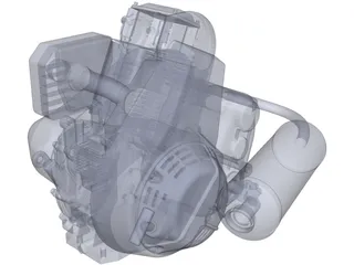 Lombardini LGA 340 Engine 3D Model preview