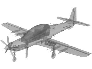 Embraer A-29B Super Tucano 3D Model preview