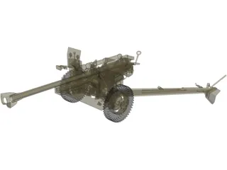 M101A1 Howitzer 3D Model preview