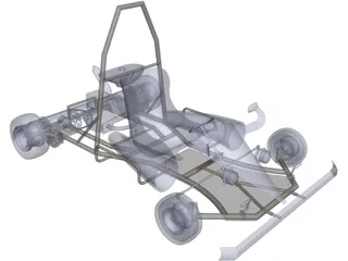 Go Kart 3D Model preview