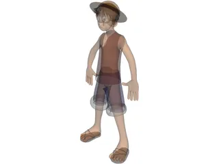 Luffy 3D Model preview