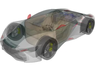 Sport Car Concept 3D Model preview