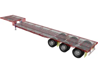 Dropdeck Trailer 3D Model preview