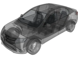 Dacia Logan (2013) 3D Model preview