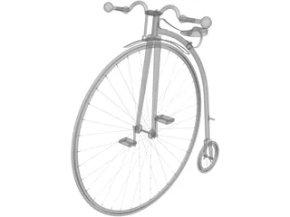 Bicycle Old 3D Model preview