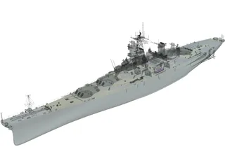 USS New Jersey 3D Model preview