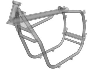 BMW 2V R series frame R80/R100 3D Model preview
