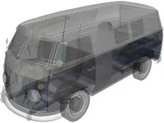 Volkswagen T1 (1967) 3D Model preview