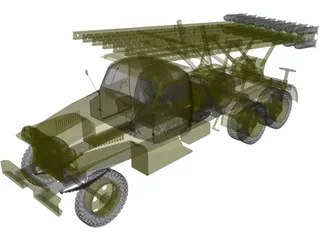 MLRS BM13 Katusha 3D Model preview