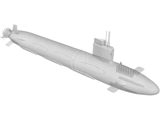 USS Minnesota Submarine 3D Model preview