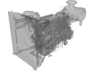 Volvo Penta TAD1362VE Engine 3D Model preview