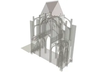 Notre Dame Reims 3D Model preview
