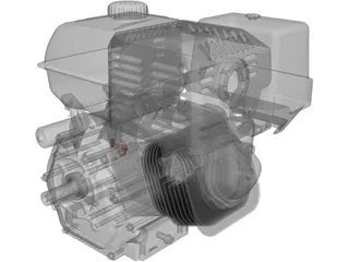 Honda GX390 Engine 3D Model preview
