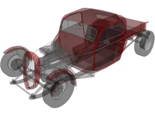 Hot Rod 3D Model preview