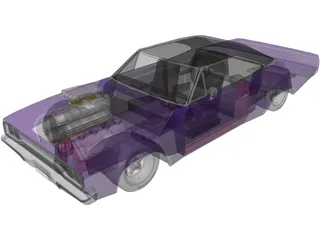 Plymouth GTX Mod 3D Model preview