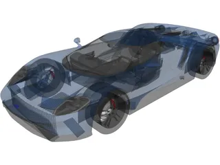Ford GT (2017) 3D Model preview