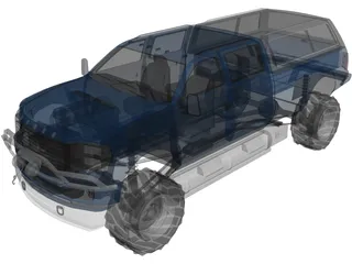 Dodge Pickup XL 3D Model preview