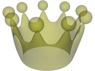 Cartoon Crown 3D Model preview