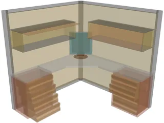 Complete Office Module 3D Model preview