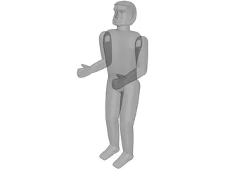 Six Feet Tall Person 3D Model preview