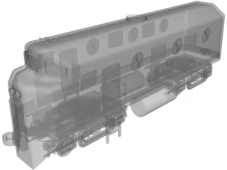 Diesel Locomotive 3D Model preview