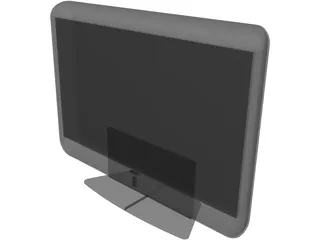 Sony Black Screen Plasma 3D Model preview