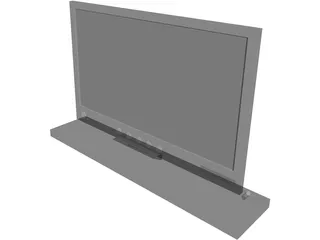 Sony Flat Screen Monitor 3D Model preview