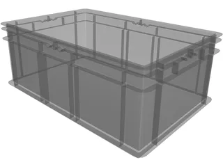 Plastic Box 3D Model preview