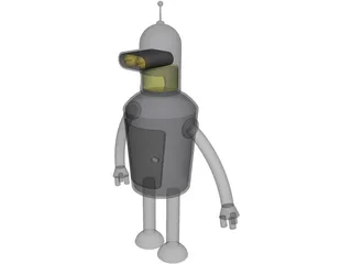Futurama Bender 3D Model preview