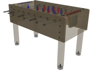 Foosball Table 3D Model preview