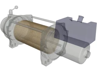 Warn PN66032 Winch 3D Model preview