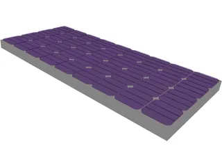 Solar Panel Rooftop 3D Model preview