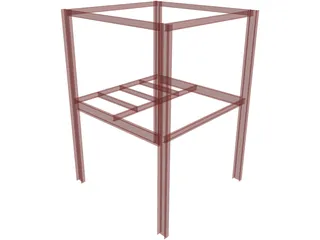 Steel Scaffolding 3D Model preview