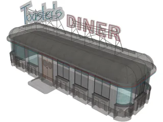 Roadside Diner 3D Model preview
