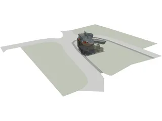 Single Family Villa 3D Model preview
