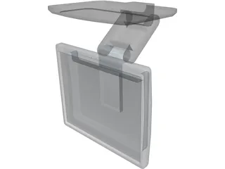 HP LCD Monitor 3D Model preview