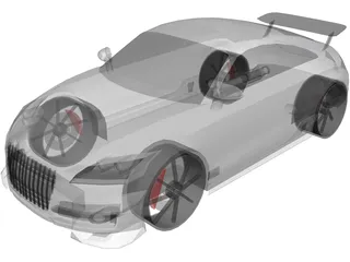 Audi TT Quattro [Tuned] 3D Model preview