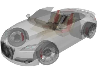 Audi TT Cabrio Roadster [Tuned] 3D Model preview