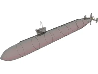 USS Dallas 3D Model preview