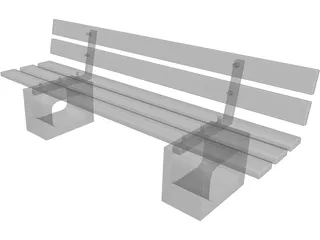 Outdoor Seat 3D Model preview
